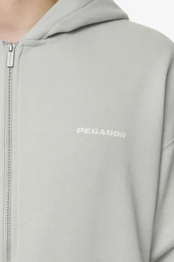 Pegador Colne Logo Oversized Sweat Jacket Salty Cream