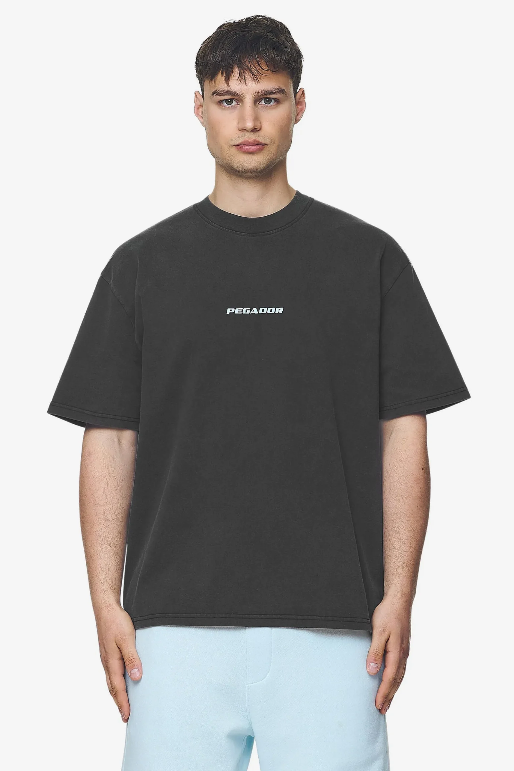 Pegador Colne Logo Oversized Tee Baby Blue