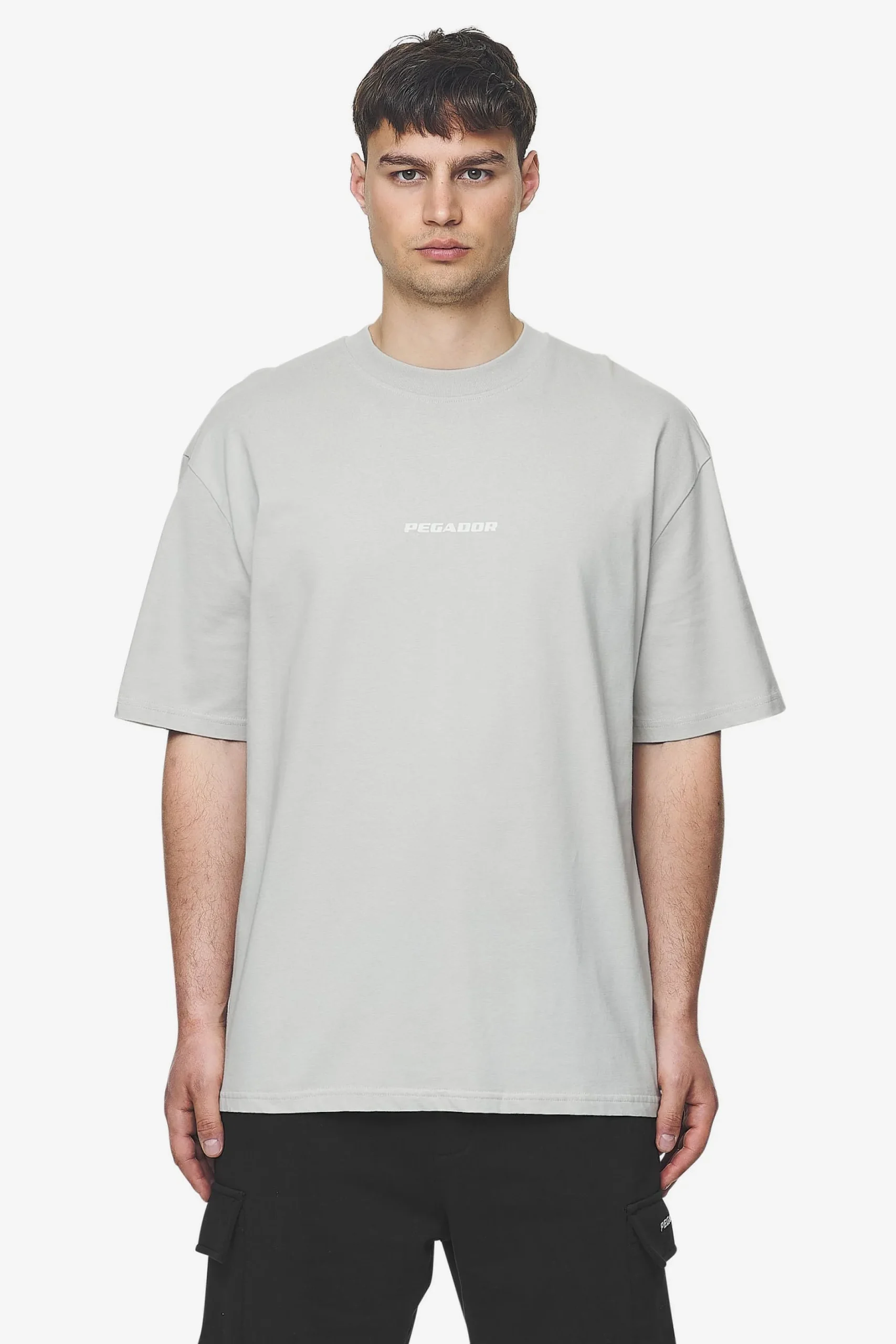 Pegador Colne Logo Oversized Tee Salty Cream