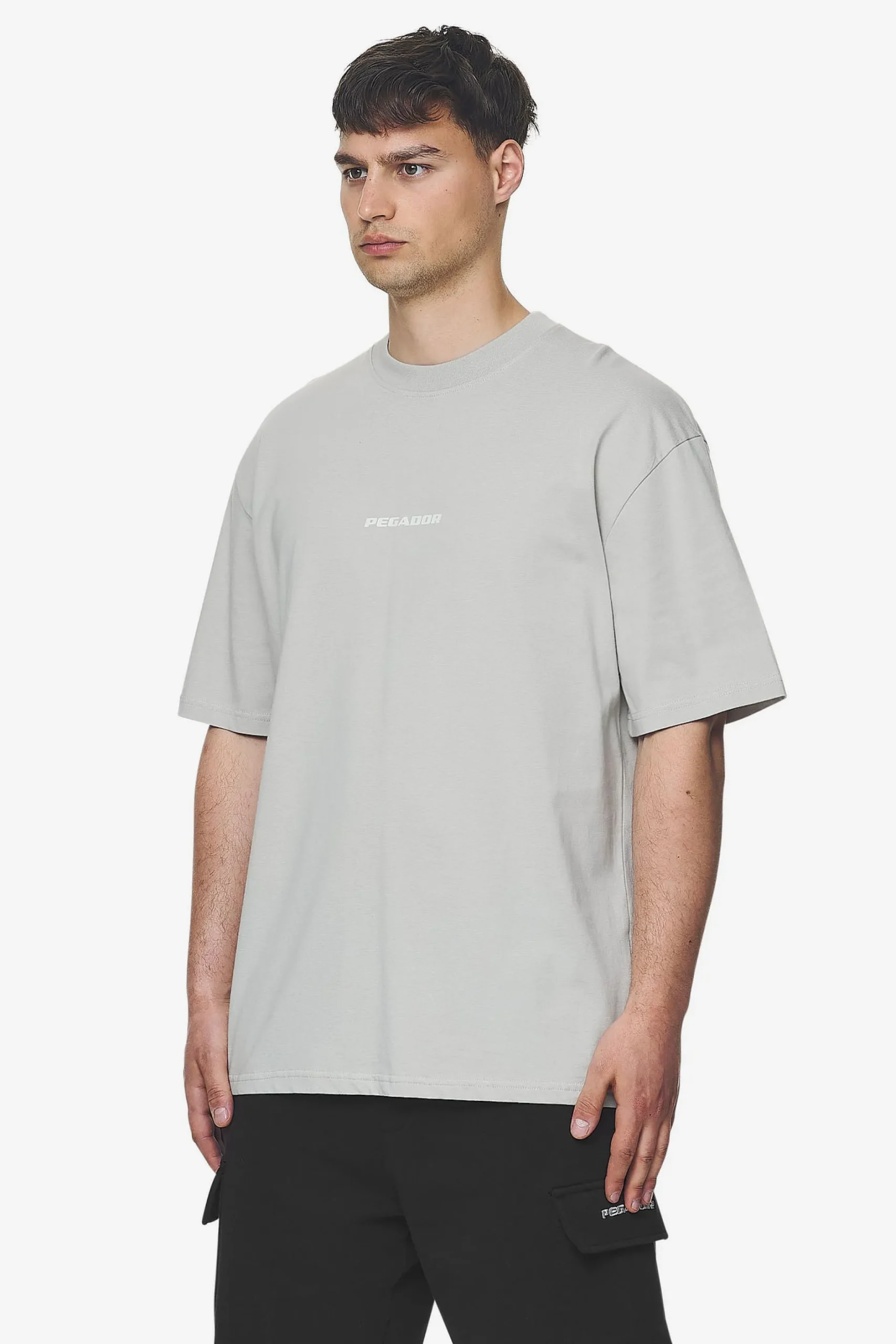 Pegador Colne Logo Oversized Tee Salty Cream
