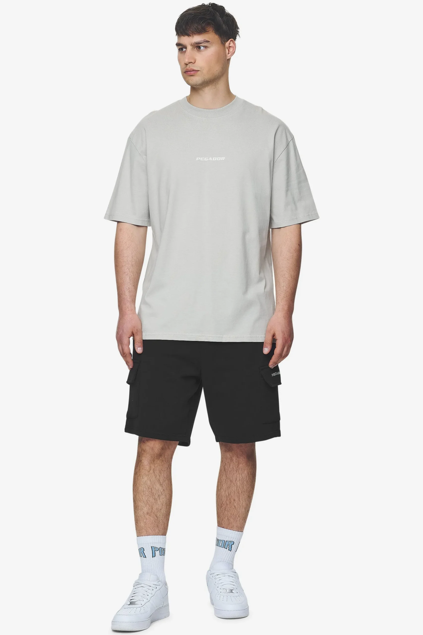 Pegador Colne Logo Oversized Tee Salty Cream