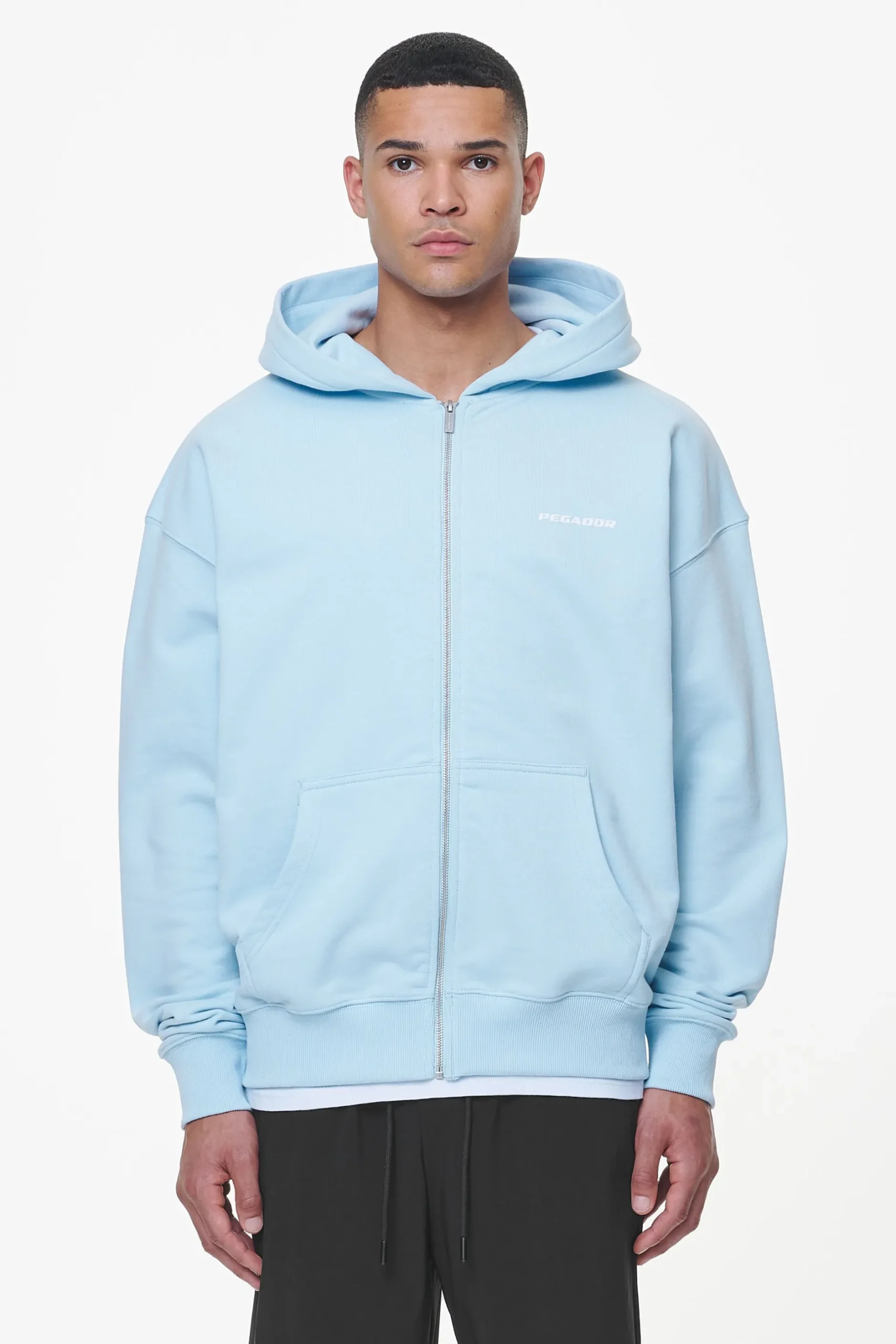 Pegador Colne Terry Logo Oversized Sweat Jacket