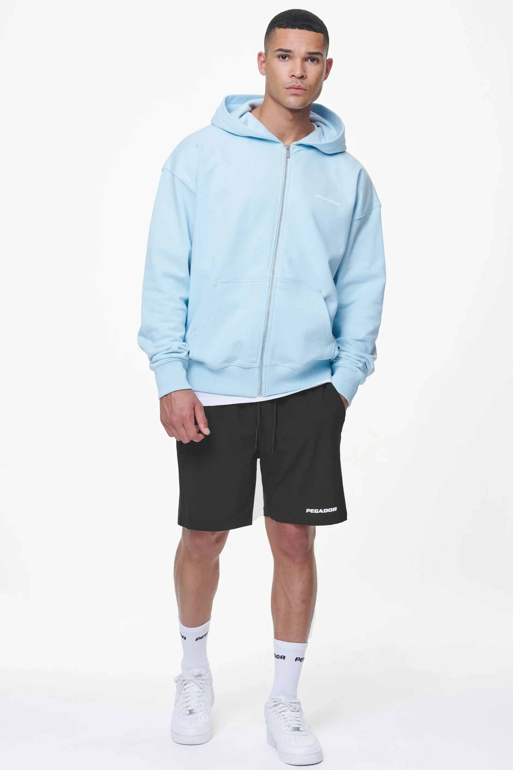 Pegador Colne Terry Logo Oversized Sweat Jacket