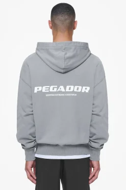 Pegador Colne Terry Logo Oversized Sweat Jacket