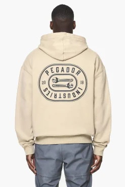 Pegador Comet Oversized Hoodie Vintage Washed Kingdom Beige