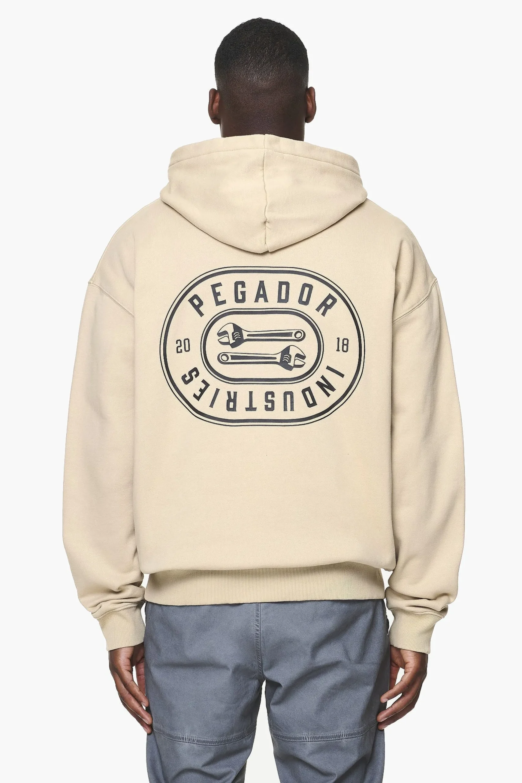 Pegador Comet Oversized Hoodie Vintage Washed Kingdom Beige