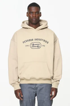 Pegador Comet Oversized Hoodie Vintage Washed Kingdom Beige