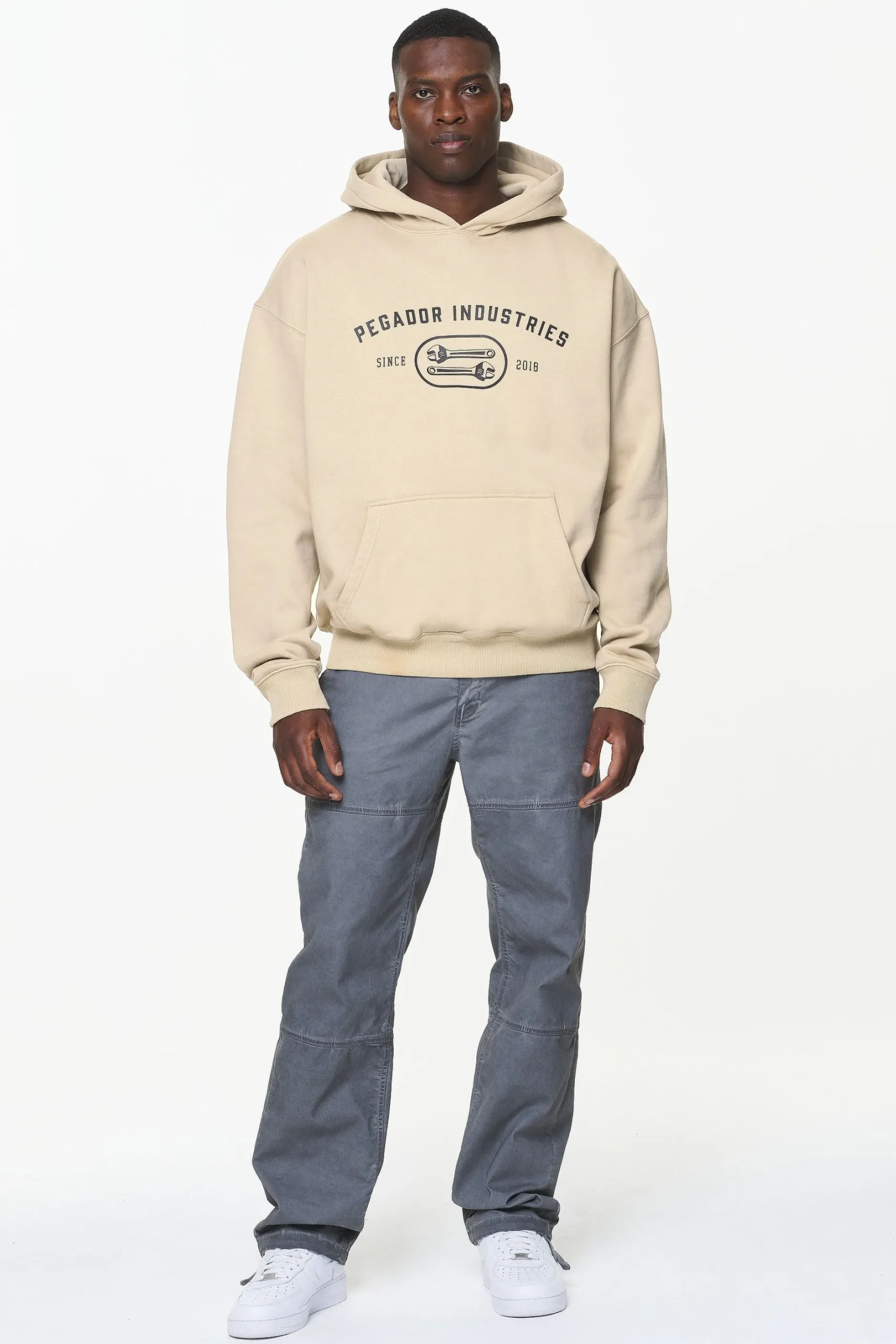 Pegador Comet Oversized Hoodie Vintage Washed Kingdom Beige