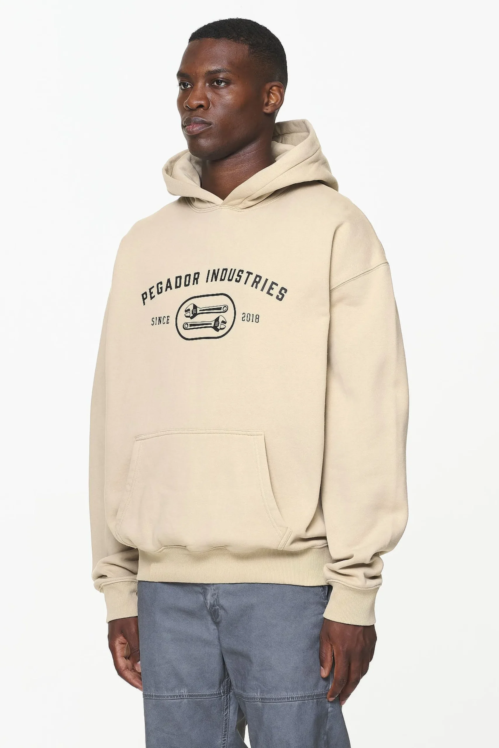 Pegador Comet Oversized Hoodie Vintage Washed Kingdom Beige