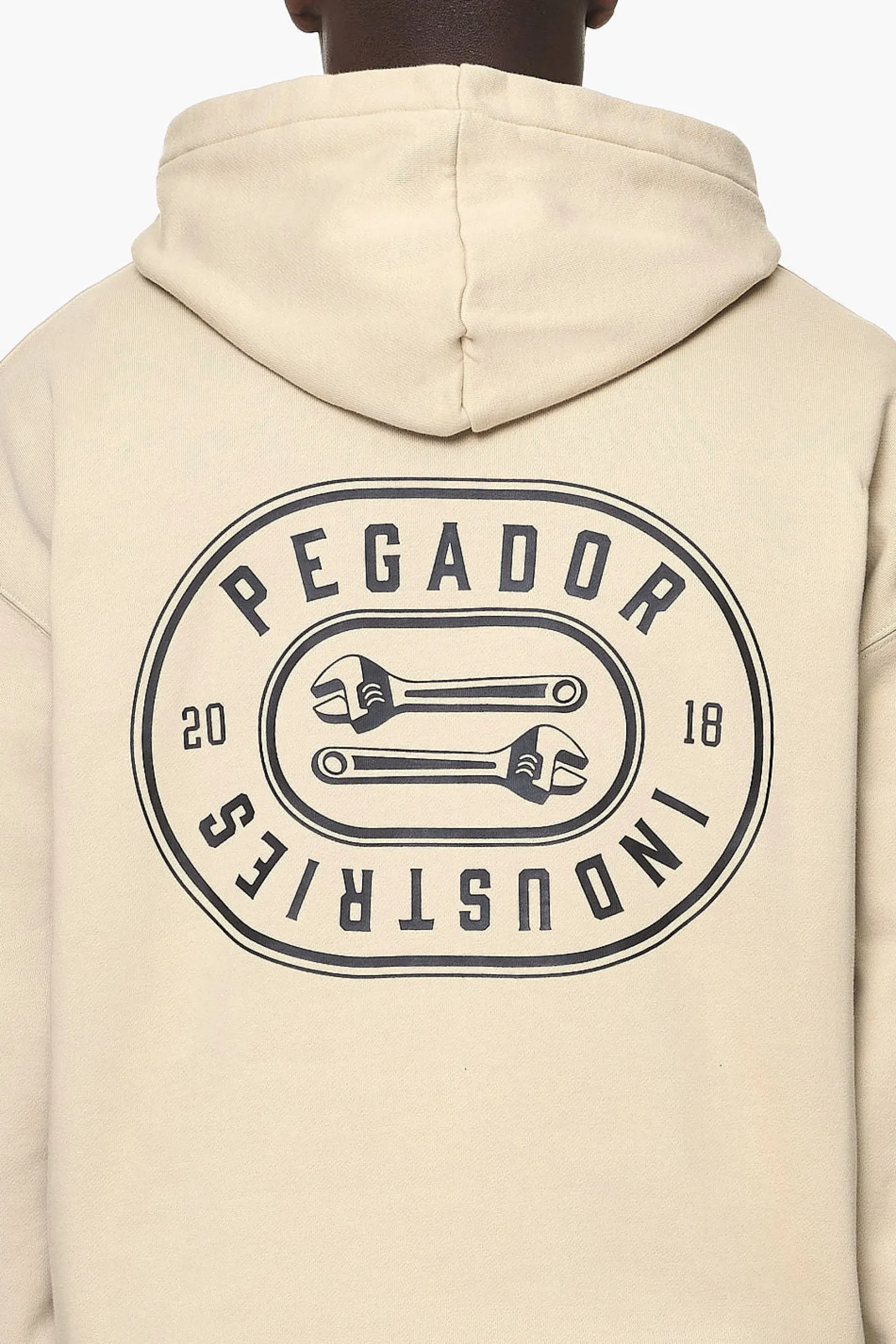 Pegador Comet Oversized Hoodie Vintage Washed Kingdom Beige