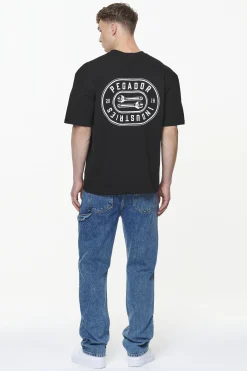 Pegador Comet Oversized Tee Vintage Washed Onyx Black