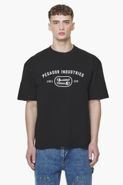 Pegador Comet Oversized Tee Vintage Washed Onyx Black