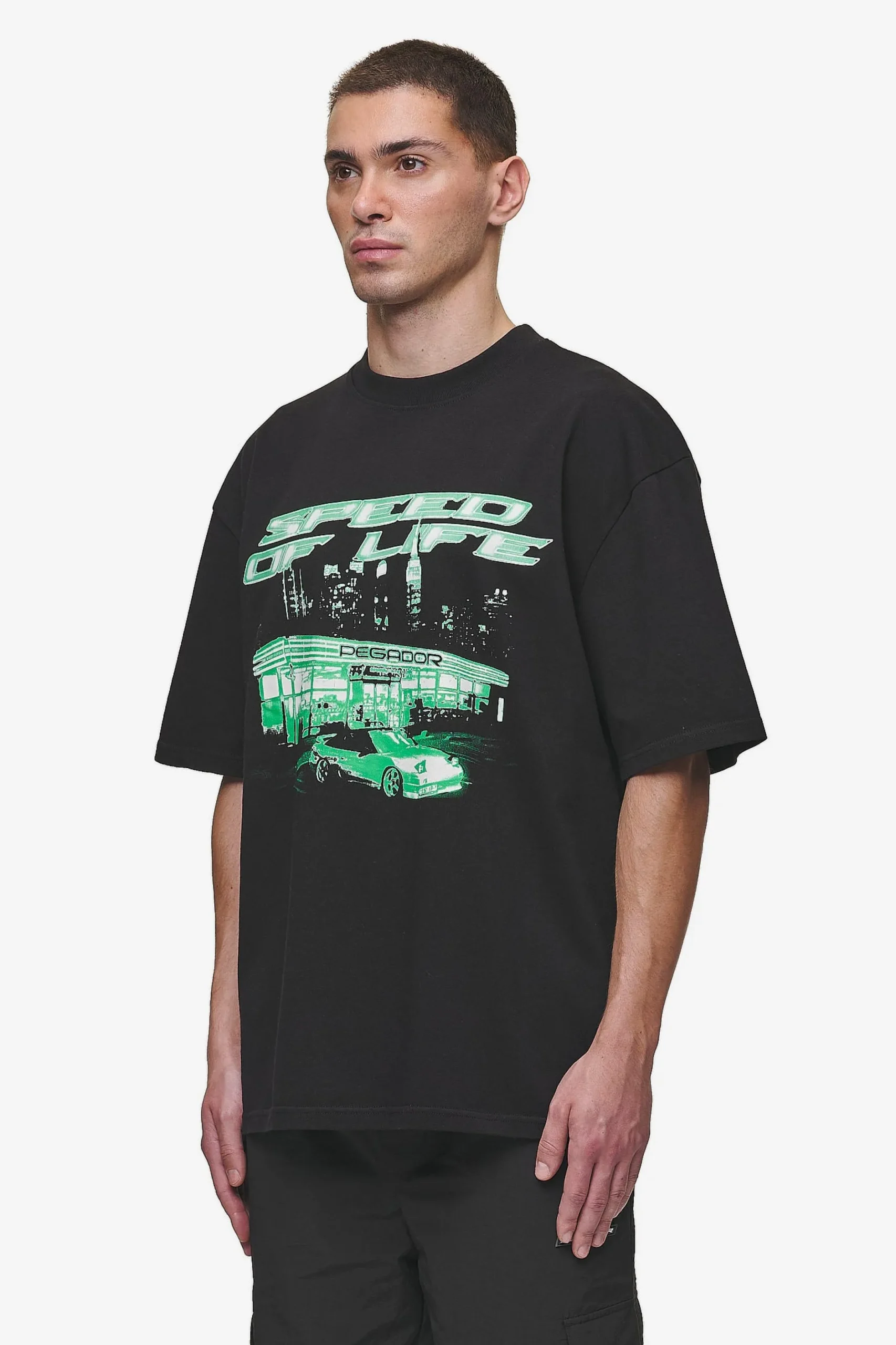 Pegador Conner Oversized Tee Washed Black