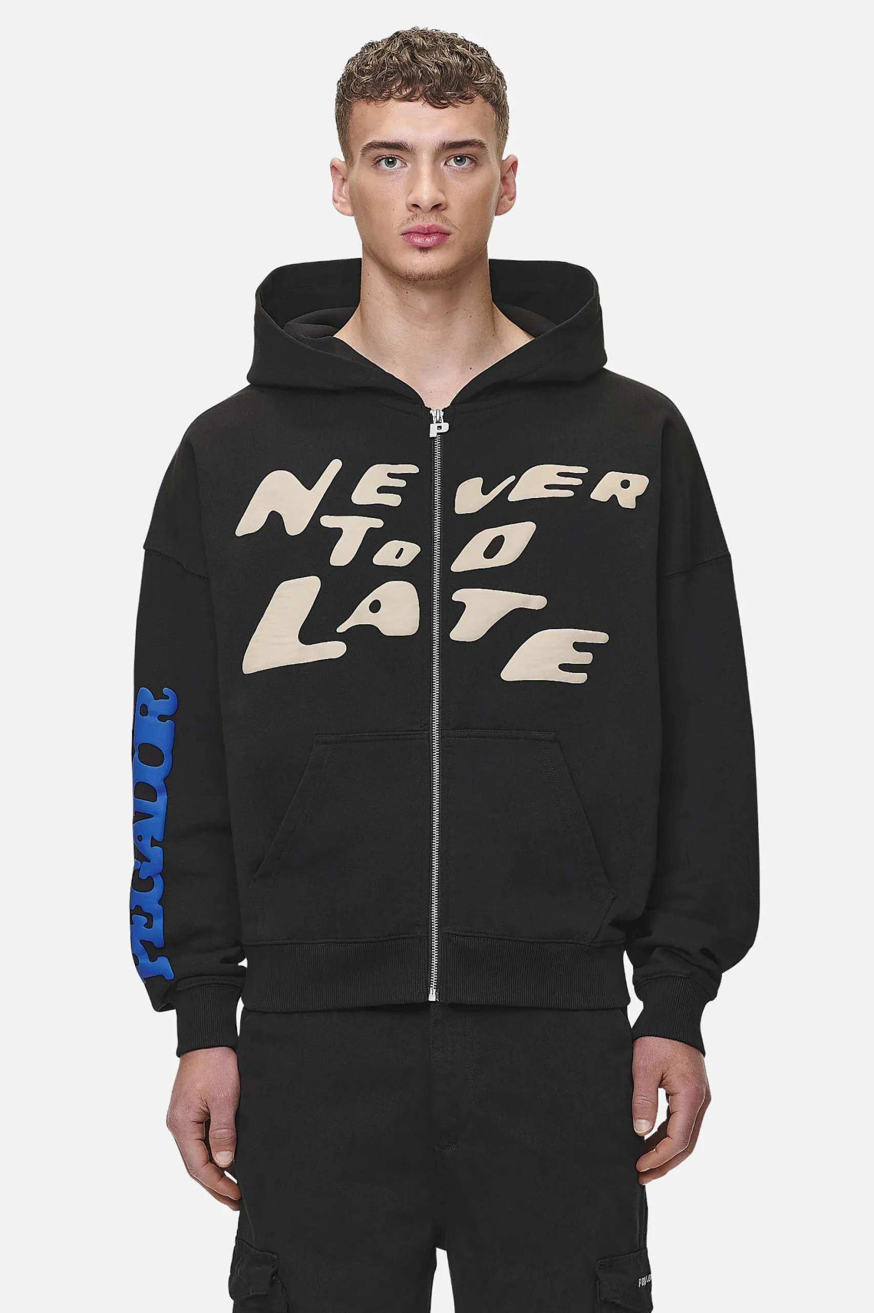Pegador Corey Terry Boxy Sweat Jacket Washed Black