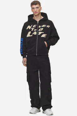 Pegador Corey Terry Boxy Sweat Jacket Washed Black