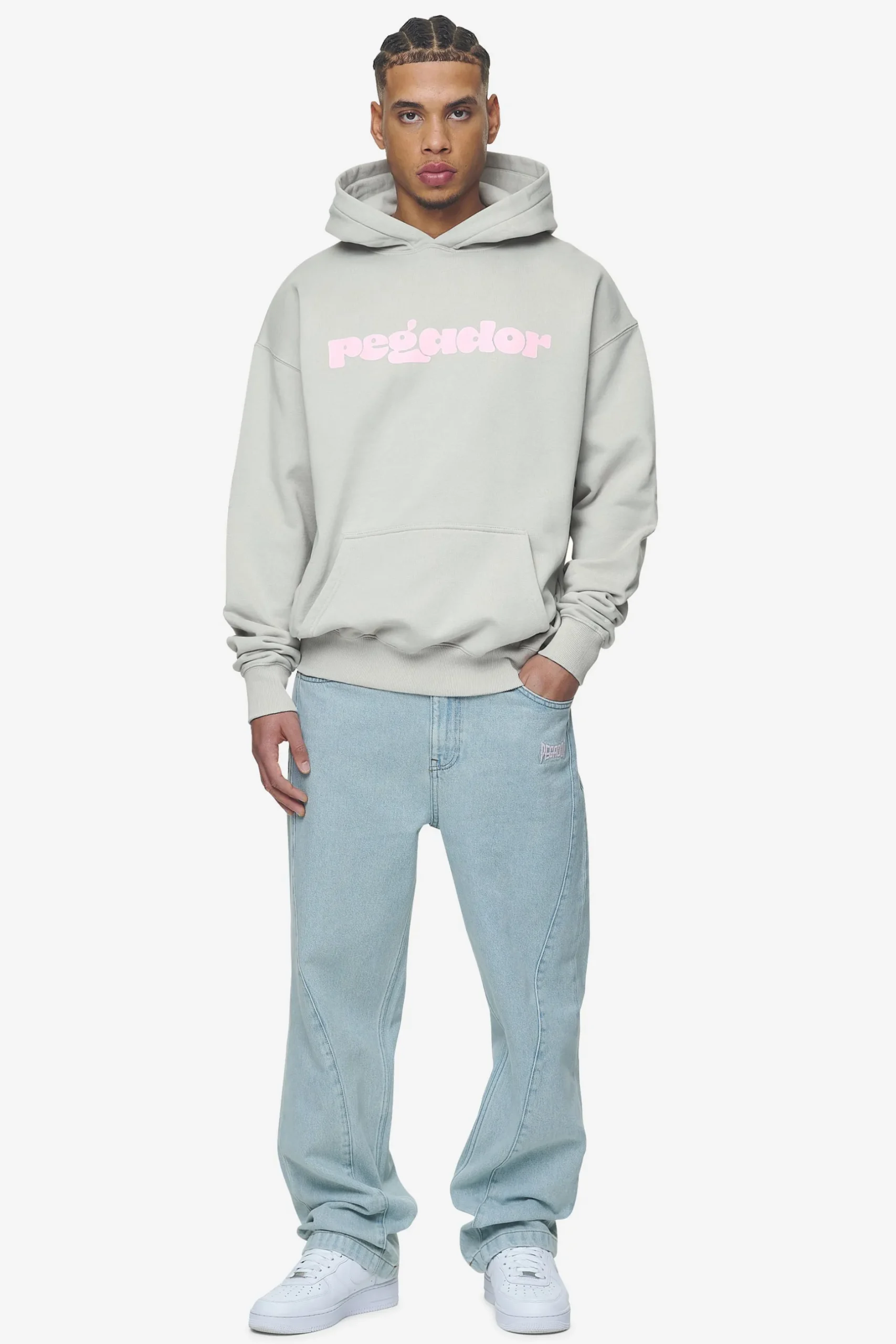 Pegador Cosmo Oversized Hoodie Washed Pearl Grey