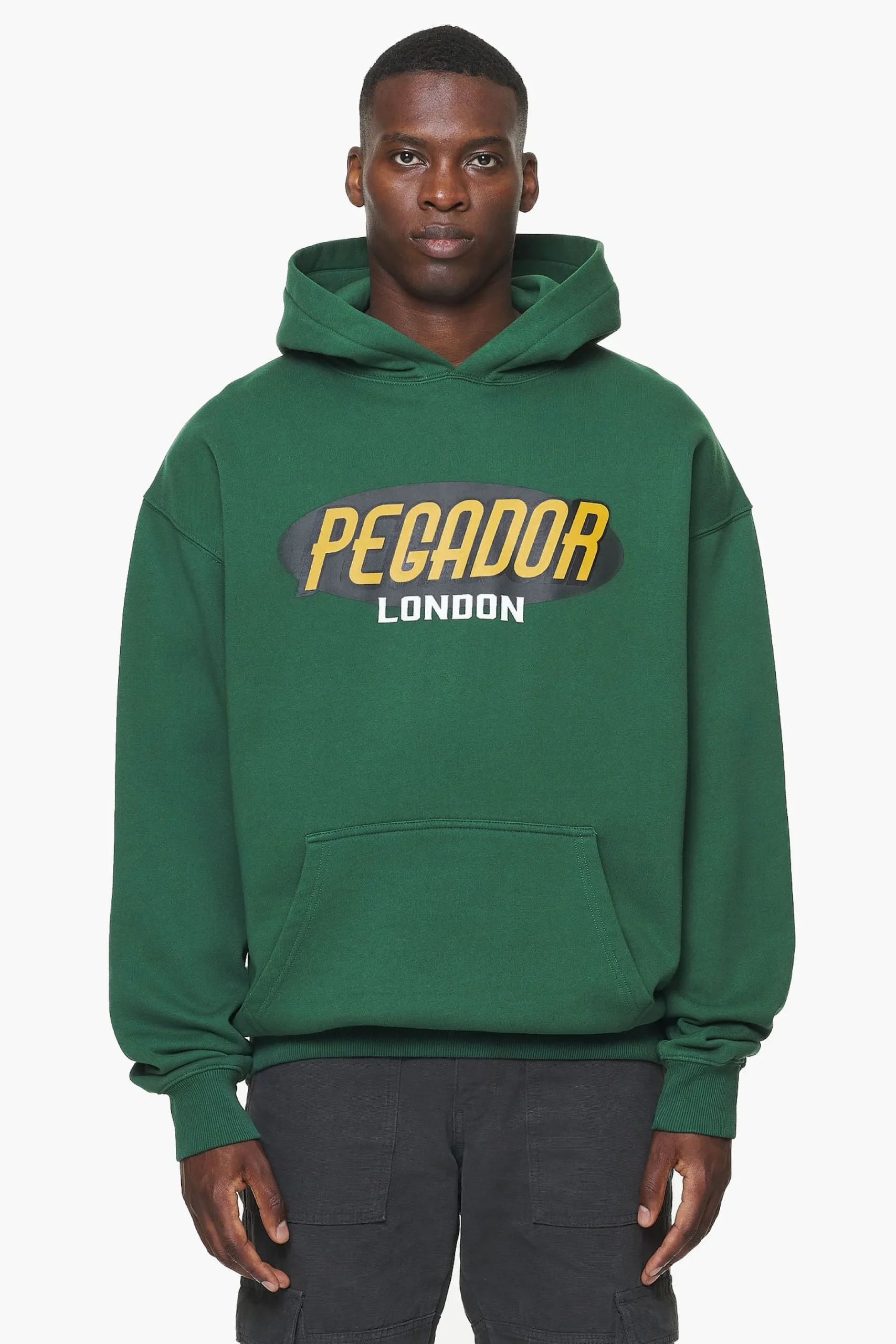 Pegador County Oversized Hoodie Vintage Washed British Green