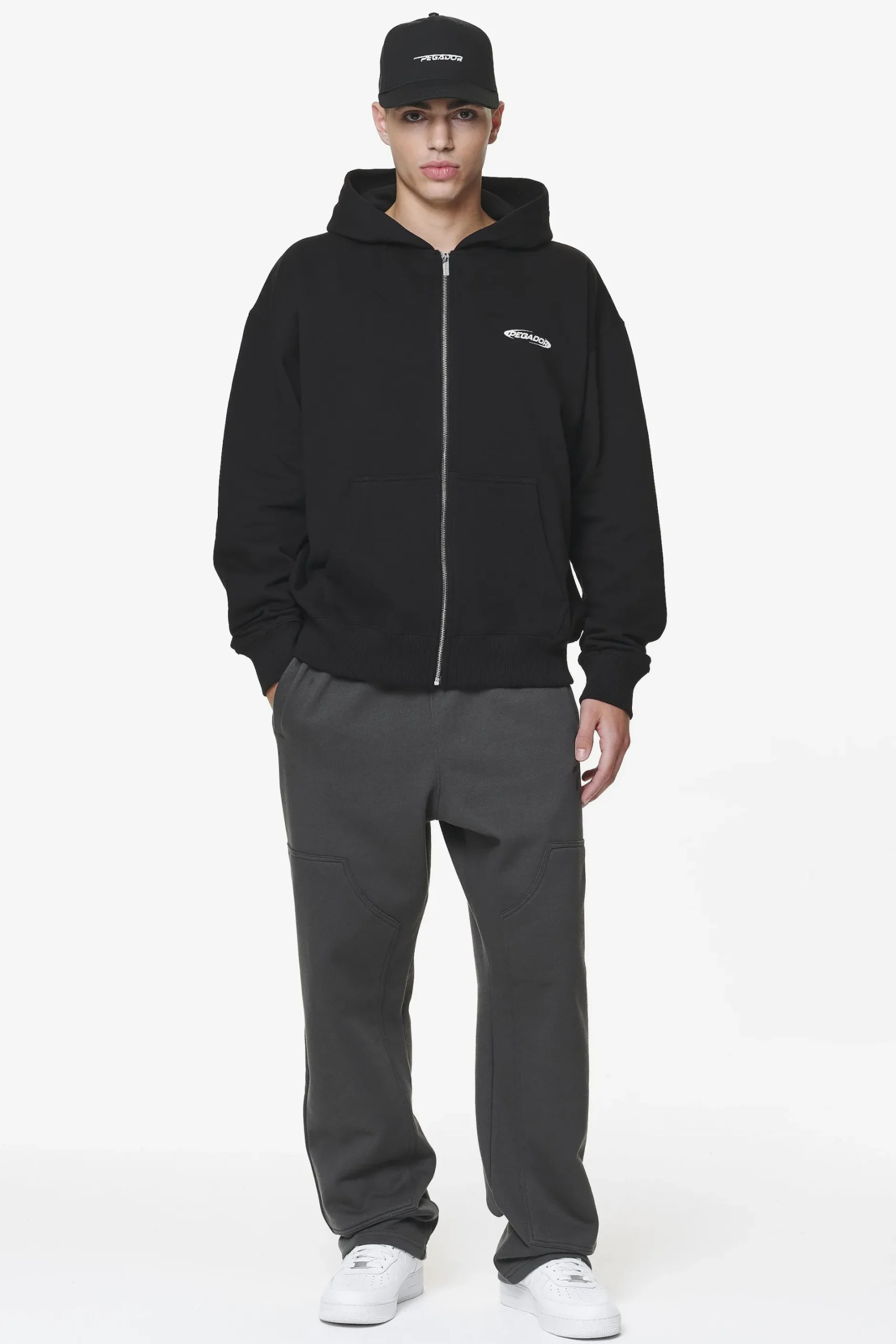 Pegador Crail Oversized Sweat Jacket Black