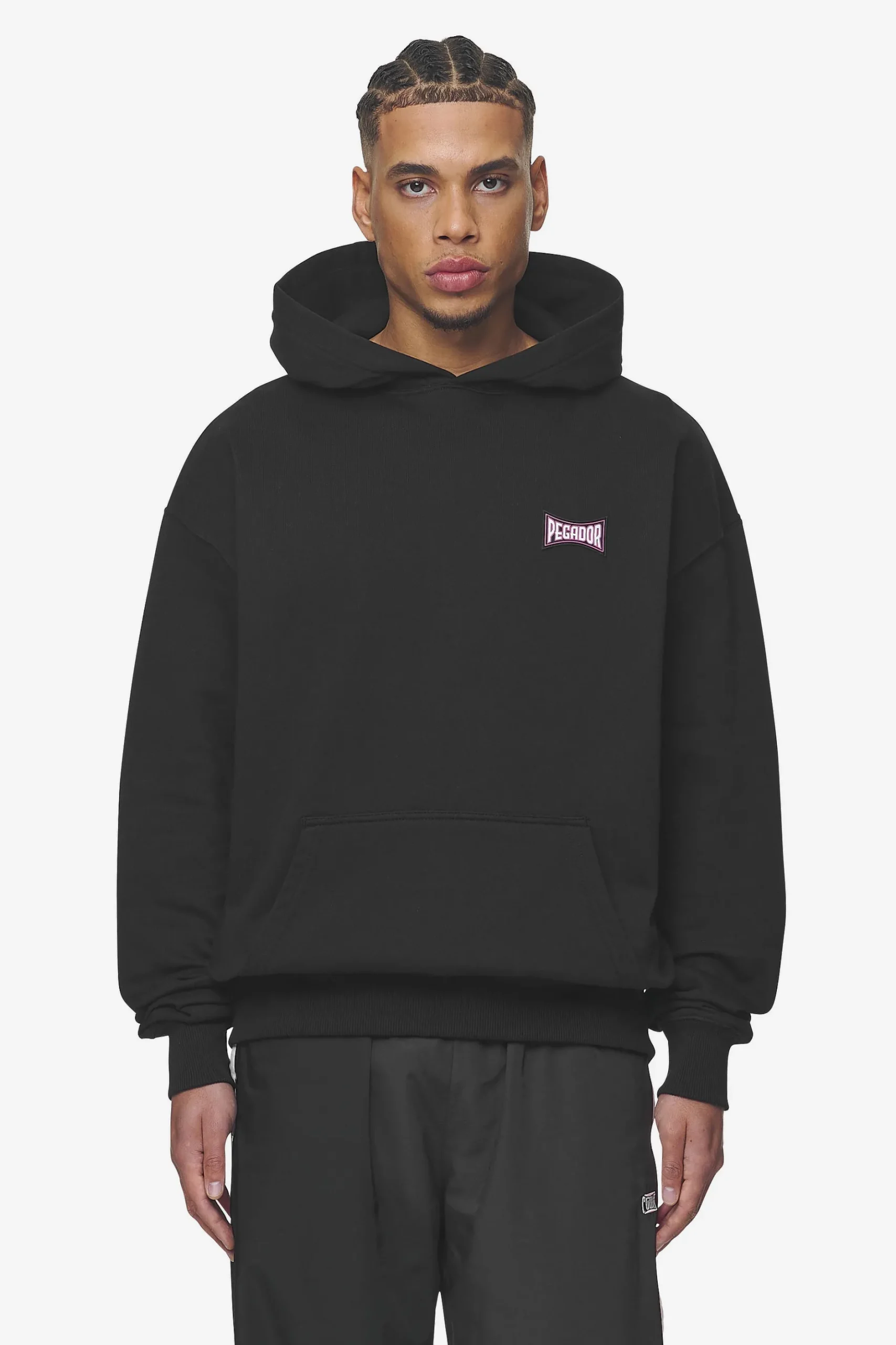 Pegador Dacko Oversized Hoodie Washed Black Bubblegum