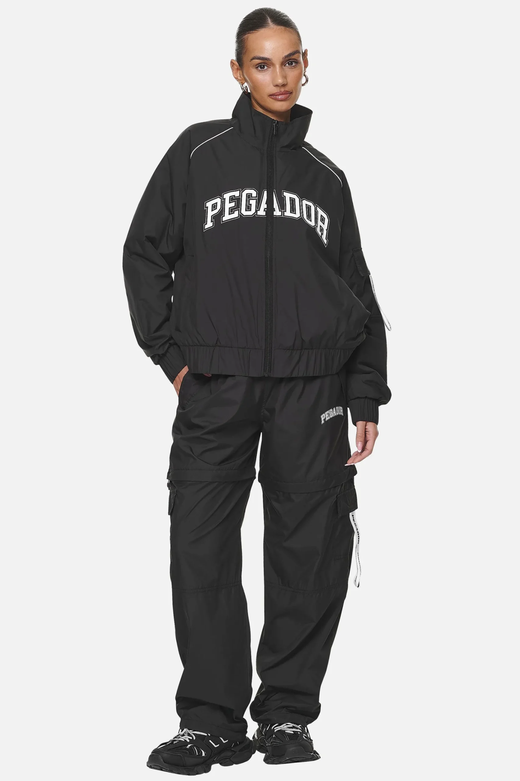 Pegador Dalga Tracksuit Zip Pants 2 In 1 Black