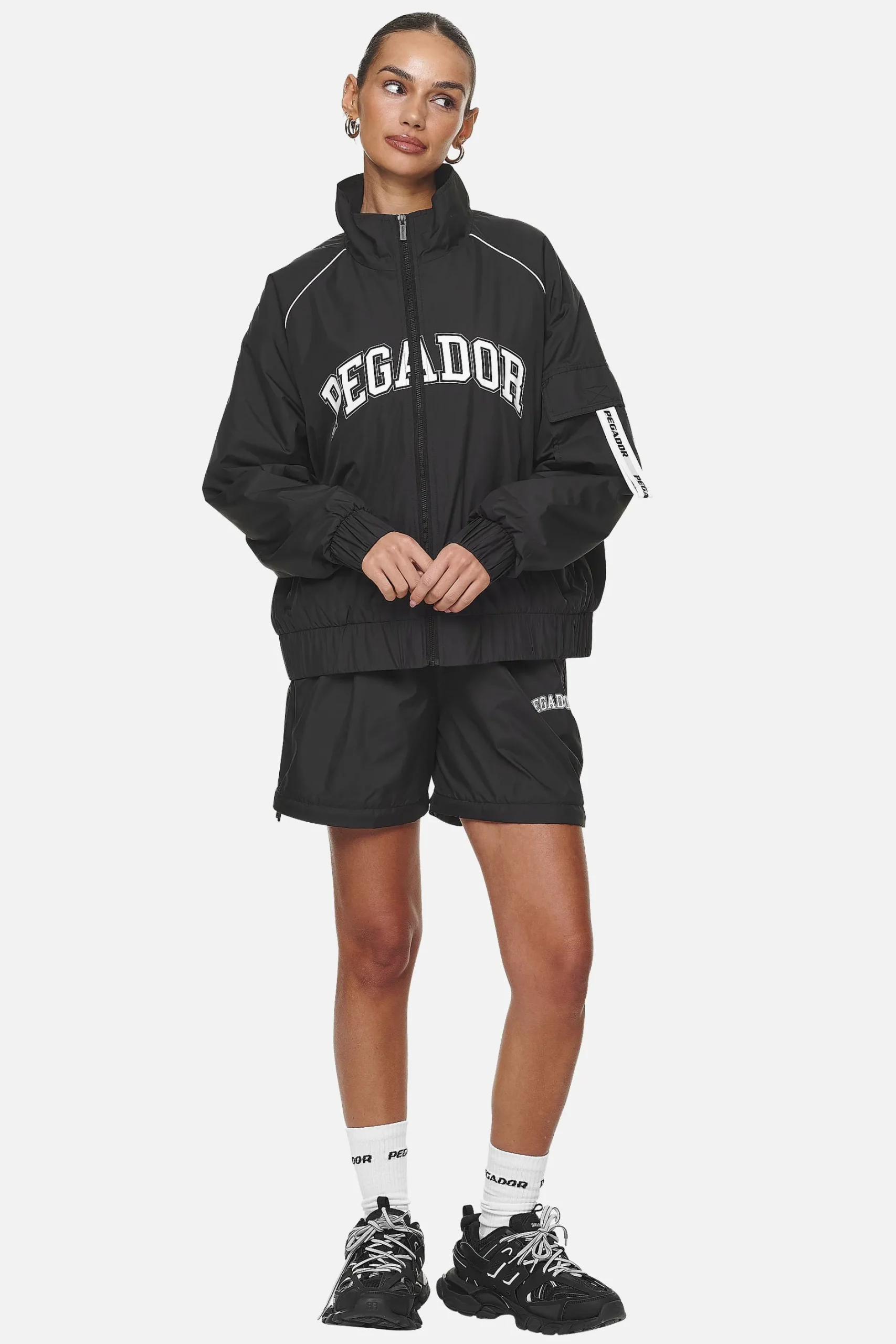 Pegador Dalga Tracksuit Zip Pants 2 In 1 Black