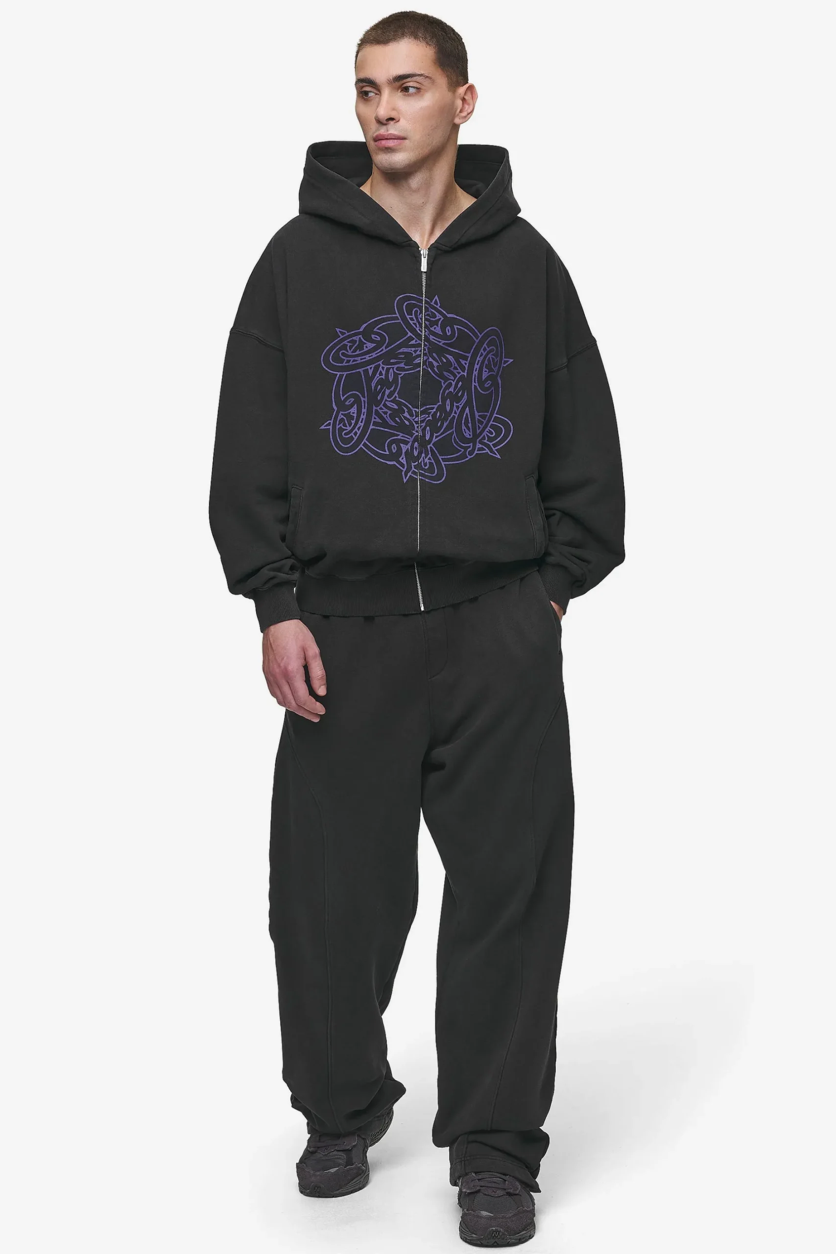 Pegador Dalk Boxy Sweat Jacket Vintage Black