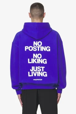 Pegador Devon Oversized Sweat Jacket Washed Endless Blue