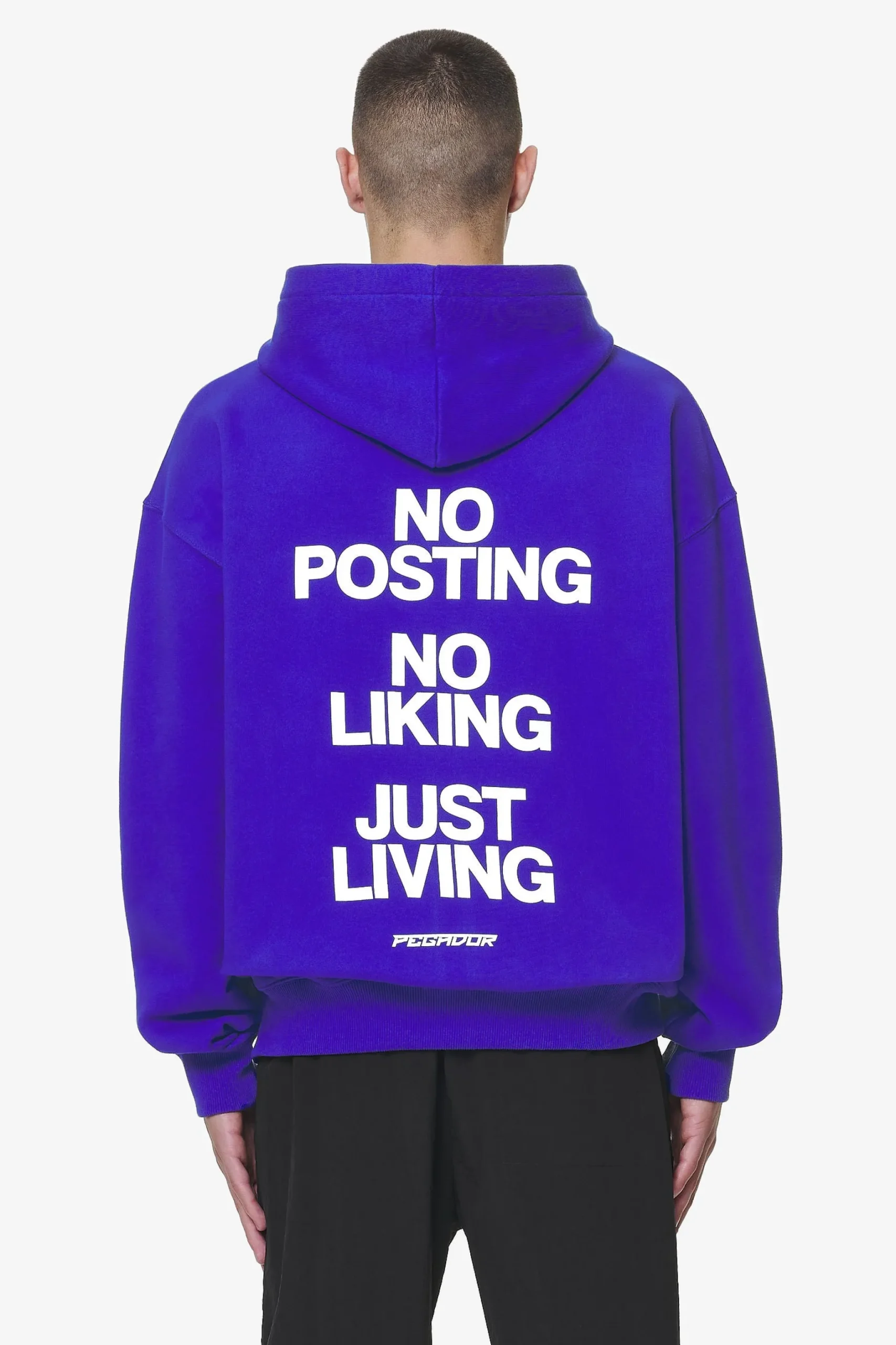 Pegador Devon Oversized Sweat Jacket Washed Endless Blue