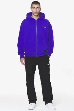 Pegador Devon Oversized Sweat Jacket Washed Endless Blue