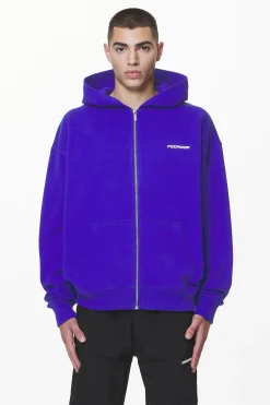 Pegador Devon Oversized Sweat Jacket Washed Endless Blue