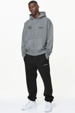 Pegador Dike Oversized Sweat Jacket Vintage Grey