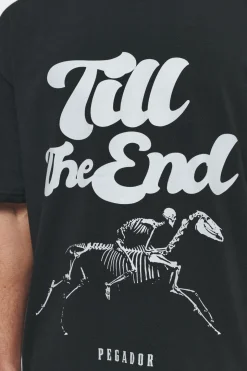 Pegador Dinmont Oversized Tee Vintage Washed Black Ink