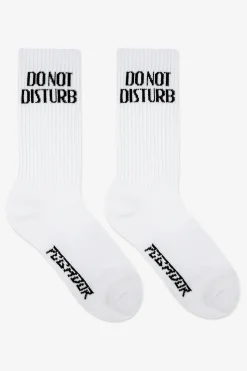 Pegador Do Not Disturb Socks White Black