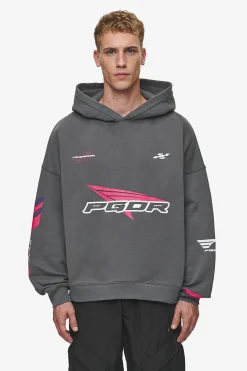 Pegador Dome Boxy Hoodie Washed Anthracite