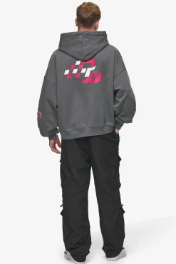 Pegador Dome Boxy Hoodie Washed Anthracite