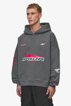 Pegador Dome Boxy Hoodie Washed Anthracite