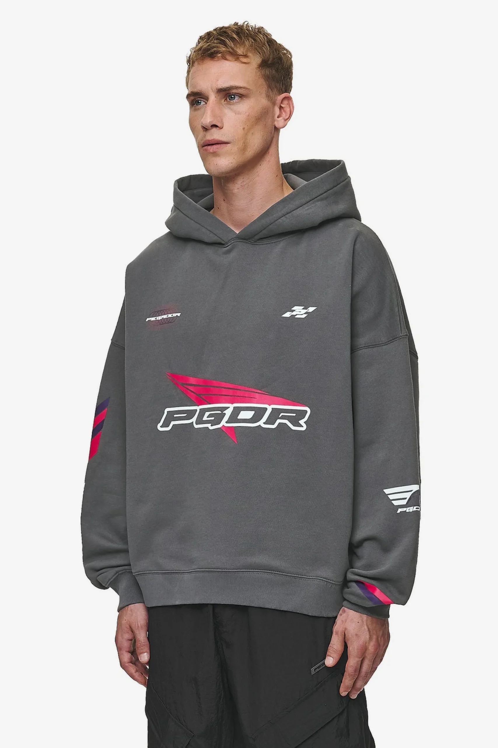 Pegador Dome Boxy Hoodie Washed Anthracite