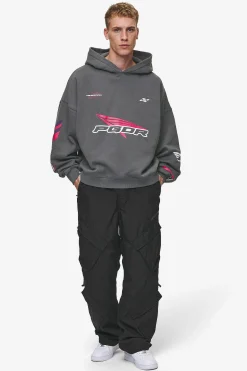Pegador Dome Boxy Hoodie Washed Anthracite