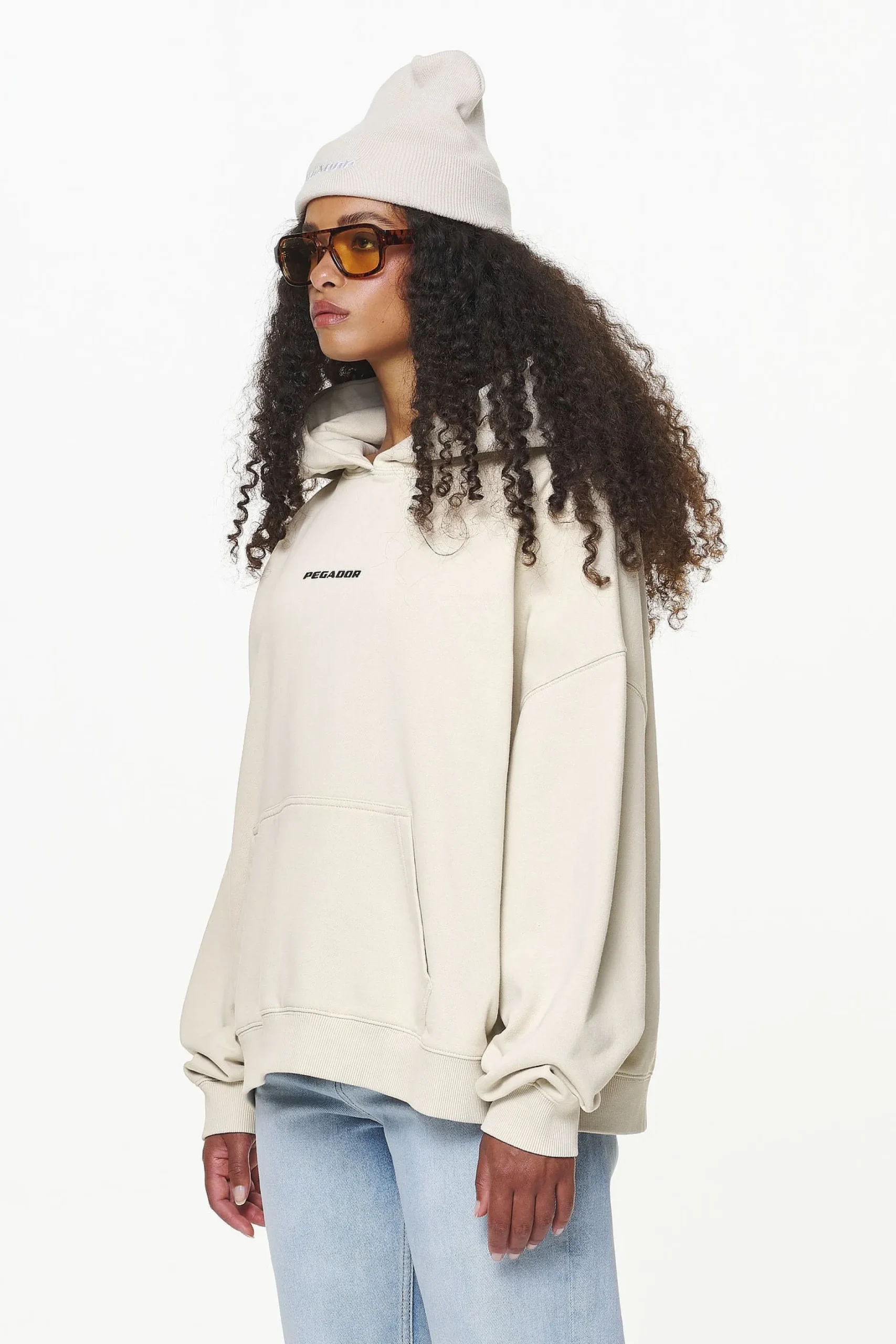 Pegador Dorothy Oversized Hoodie Vintage Washed Bone White