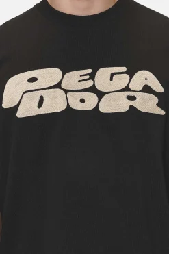 Pegador Drew Boxy Tee Washed Black