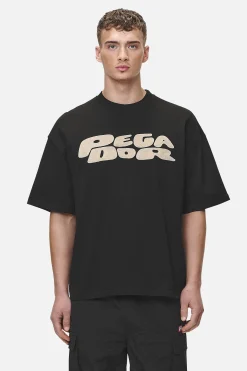 Pegador Drew Boxy Tee Washed Black