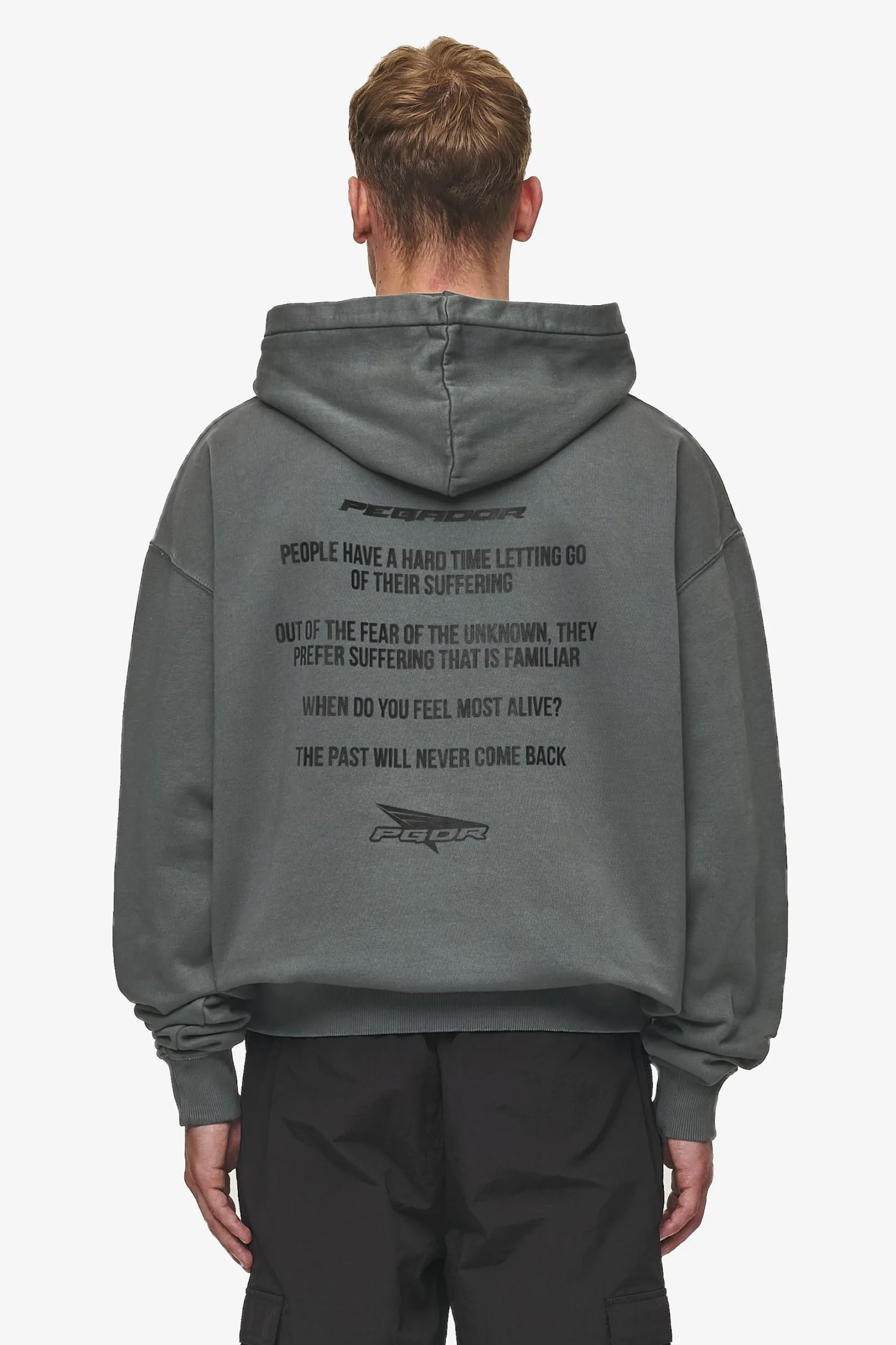 Pegador Dubose Oversized Hoodie Vintage Anthracite