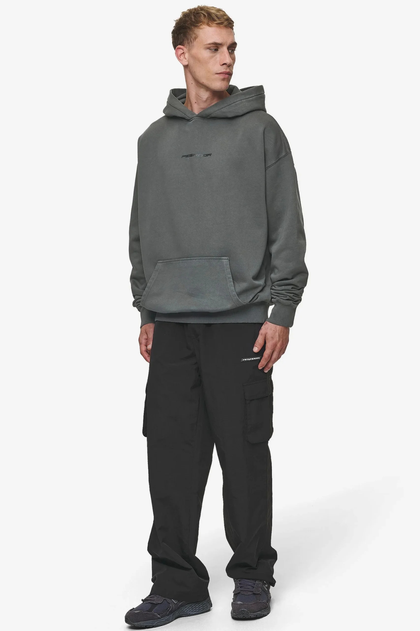 Pegador Dubose Oversized Hoodie Vintage Anthracite