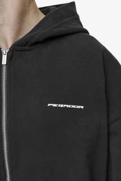 Pegador Dubose Oversized Sweat Jacket Vintage Black