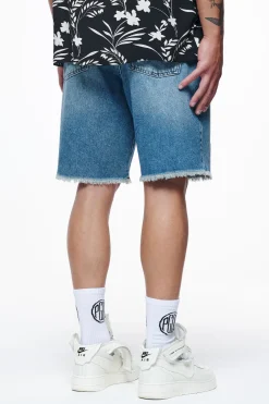 Pegador Elder Jeans Shorts Washed Vintage Blue