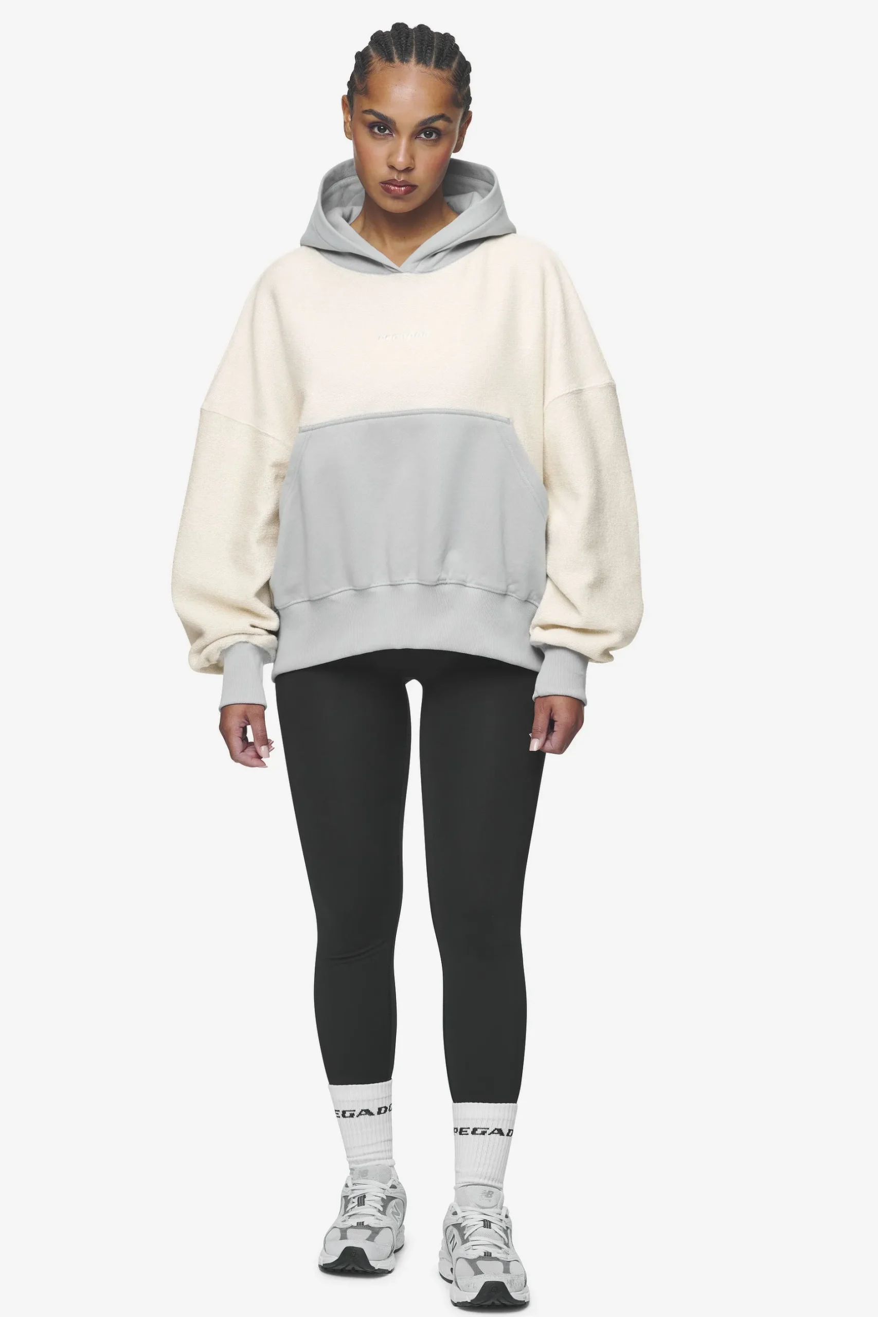 Pegador Estela Inside-Out Oversized Hoodie Coast Sand Sky Grey