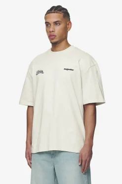Pegador Farren Oversized Tee Washed Salty Cream