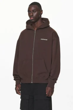 Pegador Fenton Oversized Sweat Jacket Washed Oak Brown