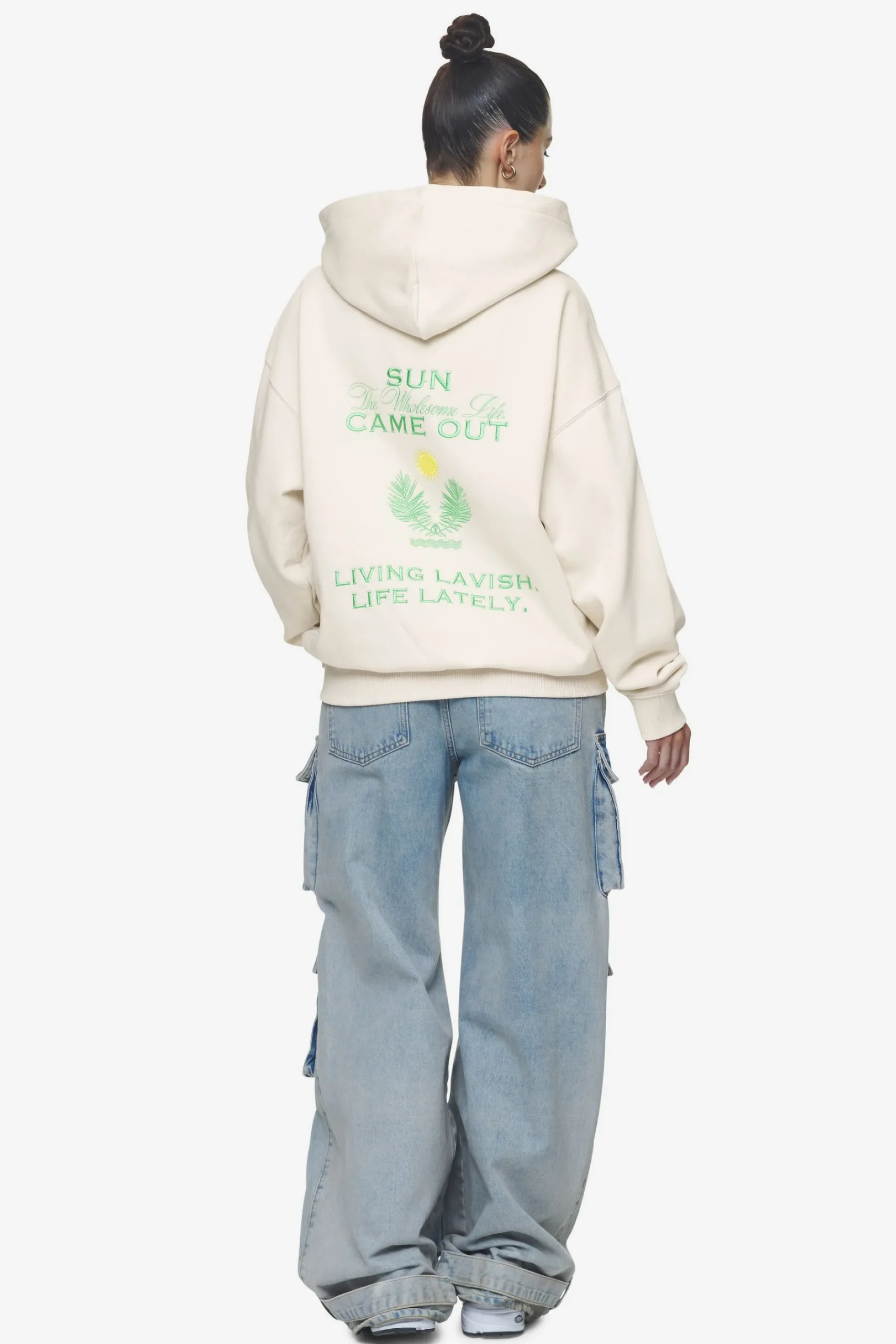Pegador Flora Sweat Jacket Washed Coast Sand