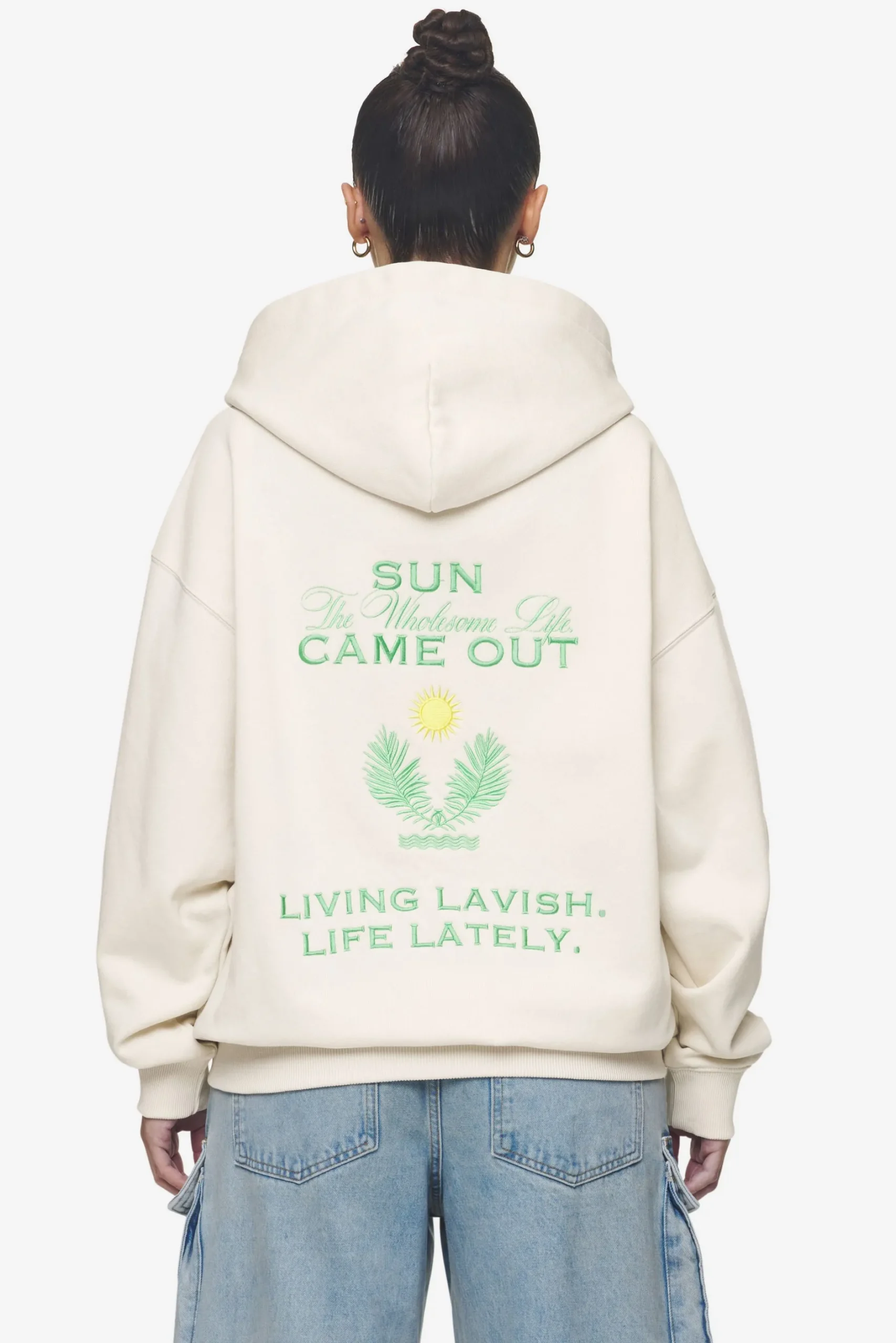 Pegador Flora Sweat Jacket Washed Coast Sand